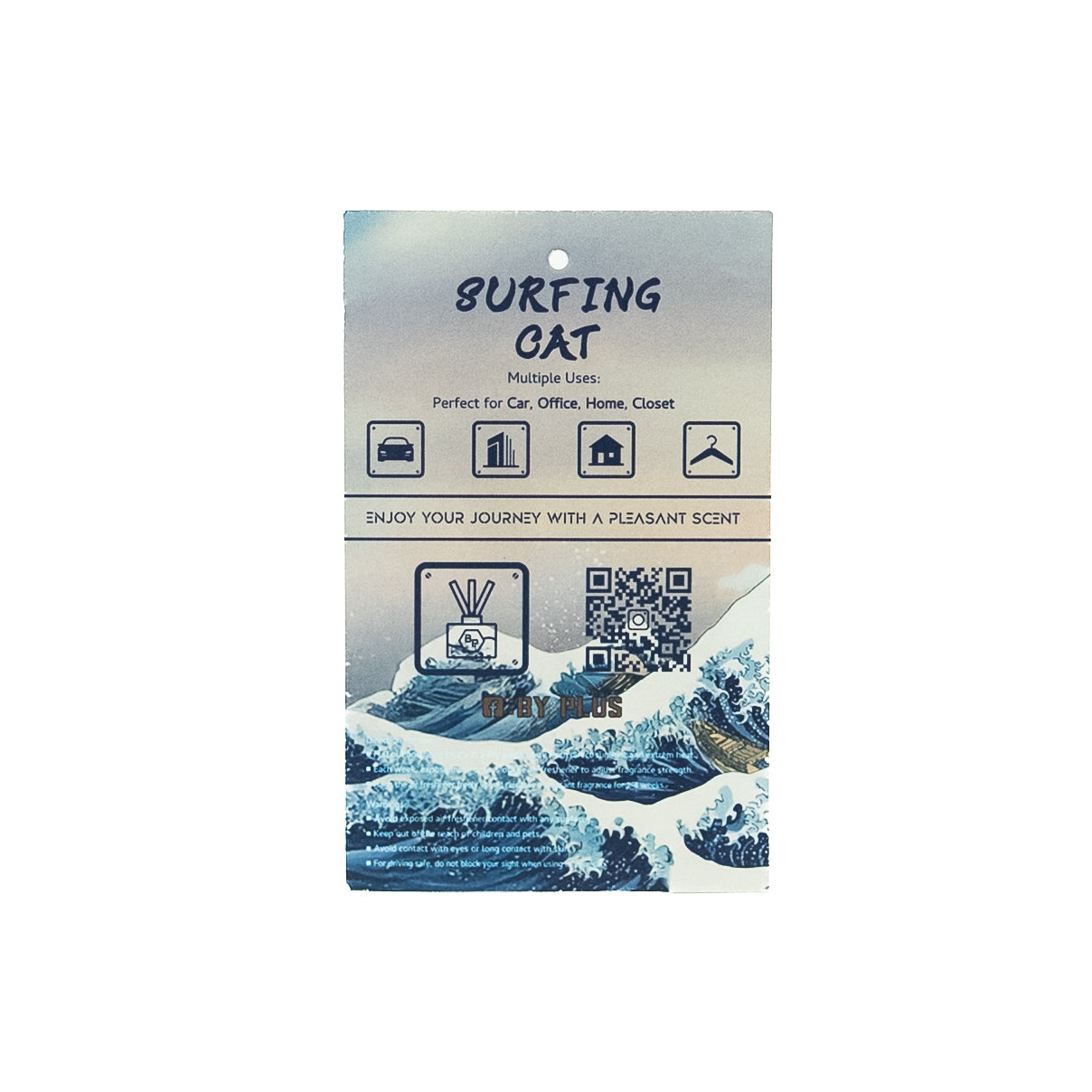 By AIR Plus - 0038 Surfing Cat Scented Card