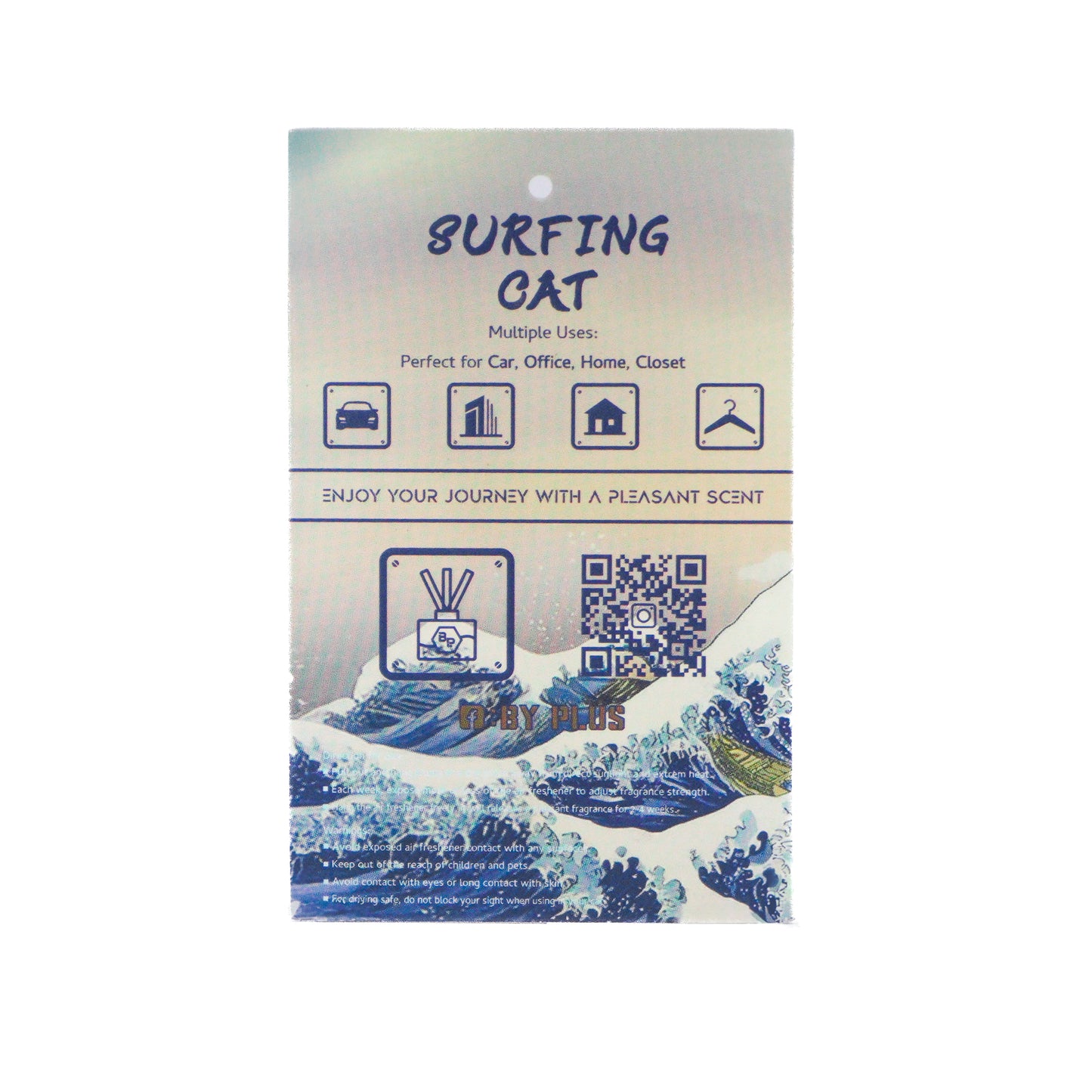 By AIR Plus - 0038 Surfing Cat Scented Card