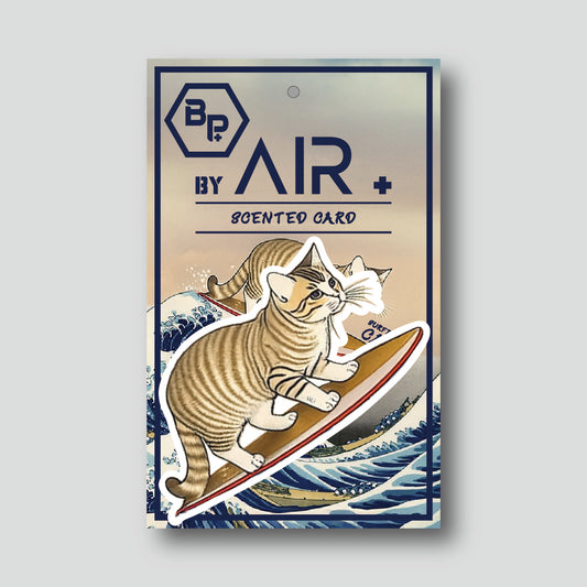 By AIR Plus - 0038 Surfing Cat Scented Card